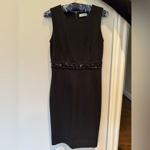 Calvin Klein black dress with black gem waist line